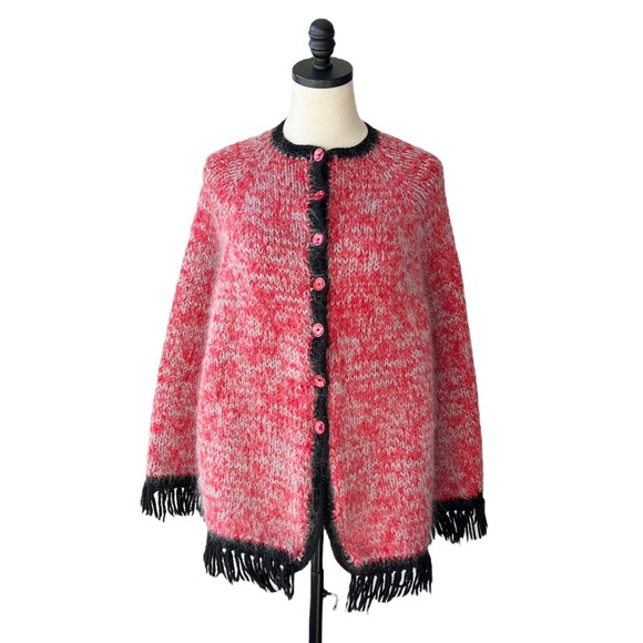 Vintage Sweaters - Vintage Retro Knit Cape Cardigan